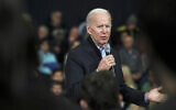 Democratic presidential candidate and former vice president Joe Biden speaks at a campaign event in Nashua, New Hampshire, December 8, 2019. (AP Photo/Cheryl Senter)