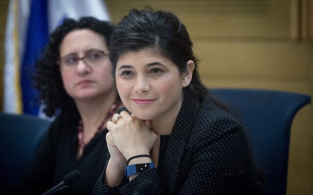 Likud MK Sharren Haskel at the Knesset, December 28, 2017. (Miriam Alster/Flash90) Likud MK Sharren Haskel at the Knesset, December 28, 2017. (Miriam Alster/Flash90)
