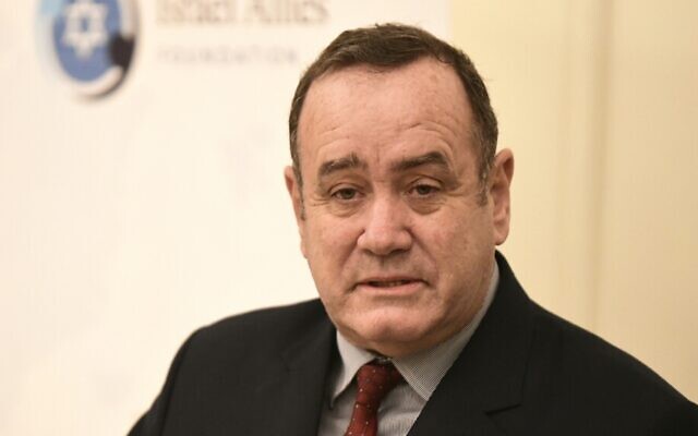 Guatemalan President-elect Alejandro Giammattei in Jerusalem, December 9, 2019. (Avi Hayun)