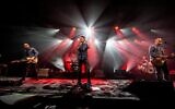 The Bettens siblings and members of Belgian band K's Choice on stage at Hangar 11 in Tel Aviv on December 16, 2019 (Courtesy Alon Levin)