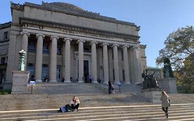 A view of Columbia University's Low Memorial Library in New York, September 25, 2019 (Josefin Dolsten via JTA)