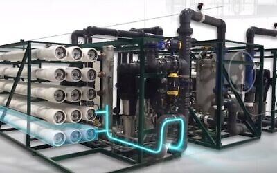 Desalitech's reverse osmosis water purification technology (YouTube screenshot)