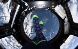 Photo taken by American Jewish astronaut Jessica Meir from the International Space Station on the first day of Hanukkah, December 22, 2019. (Twitter screen capture)