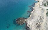 Aerial view of the Rosh Hanikra-Achziv marine nature reserve. (Shai Cabassa, Israel Nature and Parks Authority)