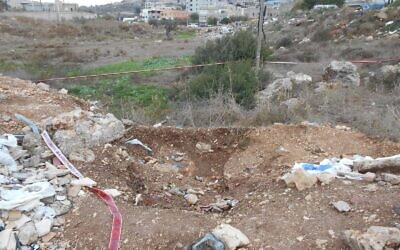 The scene of Adel Khativ's murder (via Zman Yisrael)