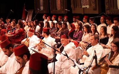 The Israeli Andalusian Orchestra Ashdod performing in Morocco in December 2019 (Courtesy Mike Edry)