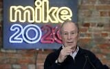 Democratic presidential hopeful Michael Bloomberg speaks during the opening of a campaign office at Eastern Market in Detroit, Michigan, December 21, 2019 2020. (Jeff Kowalsky/AFP)