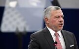 Jordanian King Abdullah II gestures as he delivers a speech at the European Parliament, on January 15, 2020, in Strasbourg, eastern France. (Photo by Frederick FLORIN / AFP)