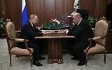 Russian President Vladimir Putin meets with Russia's Tax Service chief Mikhail Mishustin in Moscow on January 15, 2020. (Alexey Nikolsky/Sputnik/AFP)