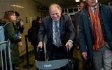 Film producer Harvey Weinstein departs his sexual assault trial at Manhattan Criminal Court on January 30, 2020 in New York City. (David Dee Delgado/Getty Images/AFP)