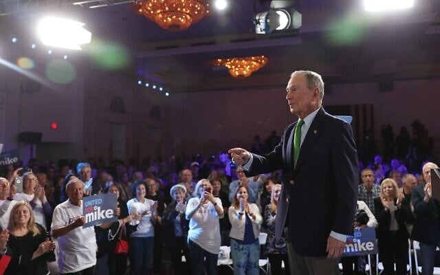 Democratic presidential candidate former New York City Mayor Mike Bloomberg during a United for Mike, event held at the Aventura Turnberry Jewish Center and Tauber Academy Social Hall on January 26, 2020 in Aventura, Florida (Joe Raedle/Getty Images/AFP) Democratic presidential candidate former New York City Mayor Mike Bloomberg during a United for Mike, event held at the Aventura Turnberry Jewish Center and Tauber Academy Social Hall on January 26, 2020 in Aventura, Florida (Joe Raedle/Getty Images/AFP)