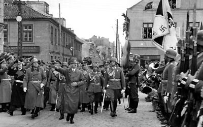 Adolf Hitler shown in what is today called Klaipeda, Lithuania, in March 1939. (Berliner Verlag/Archiv/picture alliance via Getty Images, JTA)