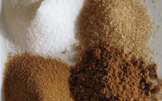 White refined, unrefined, unprocessed cane and brown sugar, bottom right Courtesy Wikipedia) White refined, unrefined, unprocessed cane and brown sugar, bottom right Courtesy Wikipedia)