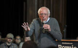 In this December 29, 2019, file photo, US Democratic presidential candidate Sen. Bernie Sanders speaks at a Newport Town Hall Breakfast at the Newport Opera House in Newport, New Hampshire. (AP Photo/Cheryl Senter, File)