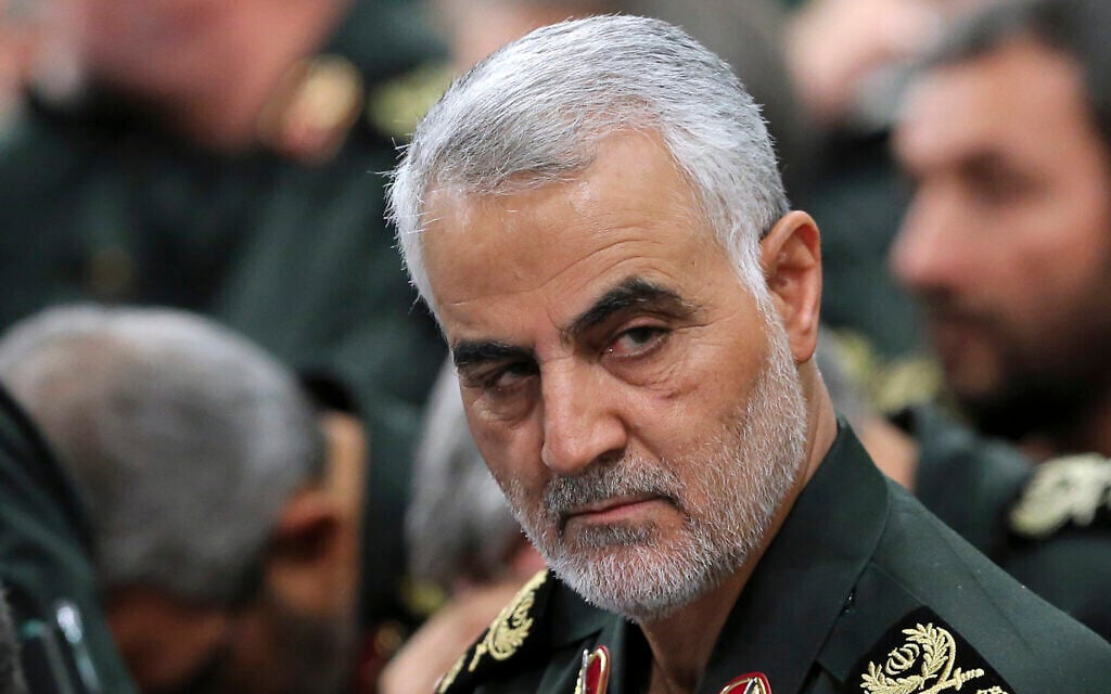Senior Revolutionary Guard commander General Qassem Soleimani attends a meeting with Supreme Leader Ayatollah Ali Khamenei (not seen) and Revolutionary Guard commanders in Tehran, Iran, September 18, 2016. (Office of the Iranian Supreme Leader via AP) Senior Revolutionary Guard commander General Qassem Soleimani attends a meeting with Supreme Leader Ayatollah Ali Khamenei (not seen) and Revolutionary Guard commanders in Tehran, Iran, September 18, 2016. (Office of the Iranian Supreme Leader via AP)