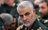 Senior Revolutionary Guard commander General Qassem Soleimani attends a meeting with Supreme Leader Ayatollah Ali Khamenei (not seen) and Revolutionary Guard commanders in Tehran, Iran, September 18, 2016. (Office of the Iranian Supreme Leader via AP)