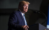 US President Donald Trump speaks during an 'Evangelicals for Trump Coalition Launch' at King Jesus International Ministry, in Miami, January 3, 2020. (Evan Vucci/AP)