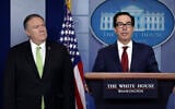 Secretary of State Mike Pompeo and Treasury Secretary Steve Mnuchin brief reporters about additional sanctions placed on Iran, at the White House, Friday, Jan. 10, 2019, in Washington. (AP Photo/ Evan Vucci)