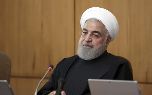In this photo released by the official website of the Office of the Iranian Presidency, President Hassan Rouhani speaks in a cabinet meeting in Tehran, Iran, January 15, 2020. (Office of the Iranian Presidency via AP) In this photo released by the official website of the Office of the Iranian Presidency, President Hassan Rouhani speaks in a cabinet meeting in Tehran, Iran, January 15, 2020. (Office of the Iranian Presidency via AP)