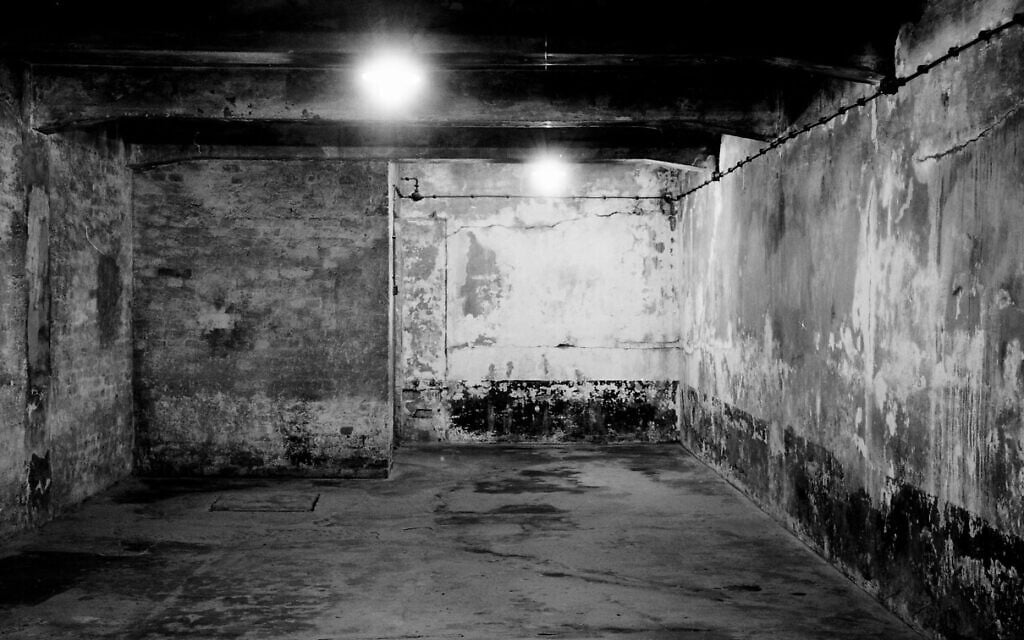 A view inside gas chamber one at the former Nazi death camp of Auschwitz I in Oswiecim, Poland, December 8, 2019. (Markus Schreiber/AP)