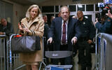 Harvey Weinstein leaves for the day, during his trial on charges of rape and sexual assault, January 28, 2020, in New York. (AP Photo/Craig Ruttle)