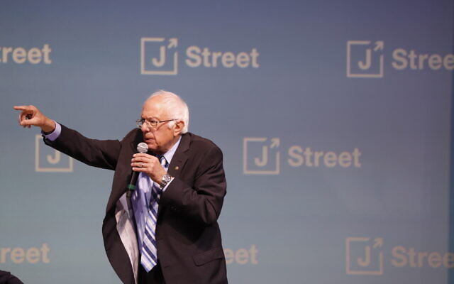 Democratic presidential candidate Sen. Bernie Sanders, I-Vt., speaks at the J Street National Conference on October 28, 2019, in Washington. (AP/Jacquelyn Martin) Democratic presidential candidate Sen. Bernie Sanders, I-Vt., speaks at the J Street National Conference on October 28, 2019, in Washington. (AP/Jacquelyn Martin)
