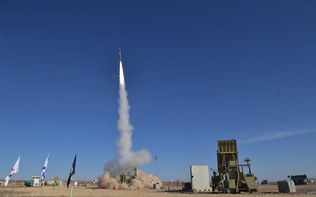 Defense Ministry and Rafael defense contractor test an upgraded version of the Iron Dome missile defense system in January 2020. (Defense Ministry) Defense Ministry and Rafael defense contractor test an upgraded version of the Iron Dome missile defense system in January 2020. (Defense Ministry)