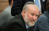 Attorney General Avichai Mandelblit attends a debate on Likud MK Haim Katz's request for immunity at the Knesset House Committee, January 30, 2020. (Yonatan Sindel/Flash90)
