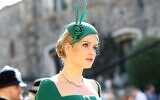 Lady Kitty Spencer arrives foir the wedding ceremony of her first cousin, Britain's Prince Harry, to US actress Meghan Markle, at Windsor Castle on May 19, 2018. (Gareth Fuller/AFPs)