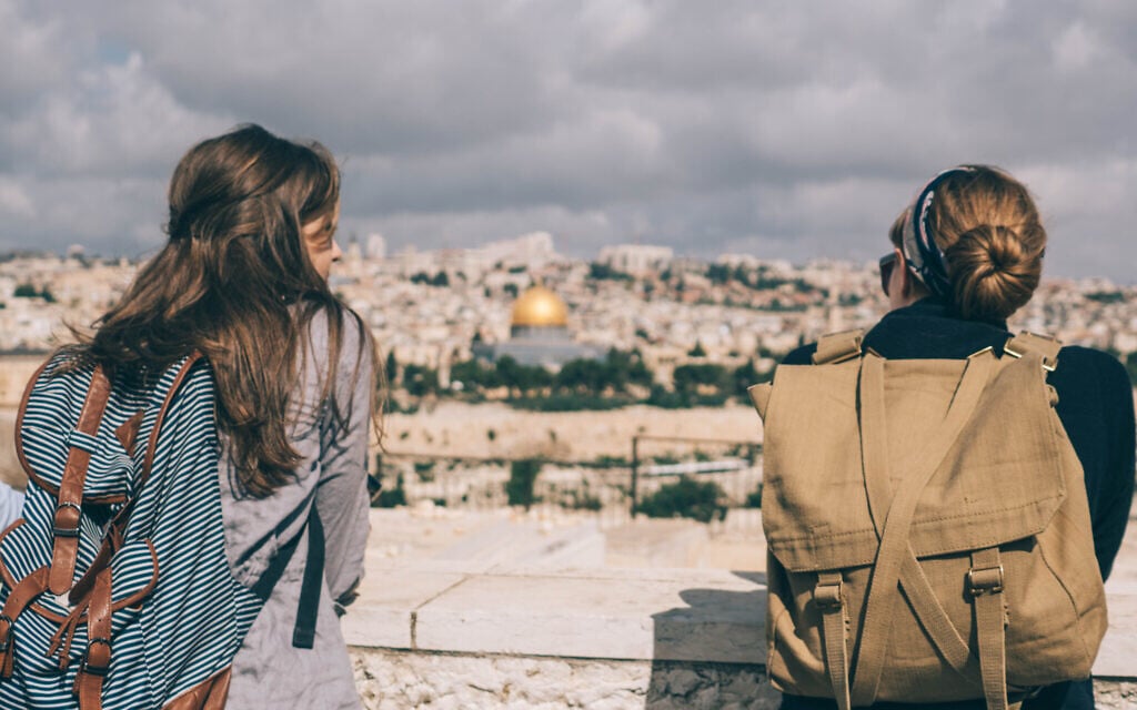 American Christian students look out over Jerusalem on a Passages trip to Israel. (Courtesy of Passages)