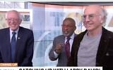 US Senator Bernie Sanders of Vermont (L), Al Roker (C) and Larry David on NBC's "Today" show, January 10, 2019. (Screen capture: Twitter)