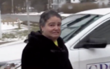 Tara Rios was arraigned with first-degree harassment as a hate crime for throwing pork chops at a synagogue (Screencapture/ WRGB Albany via JTA)
