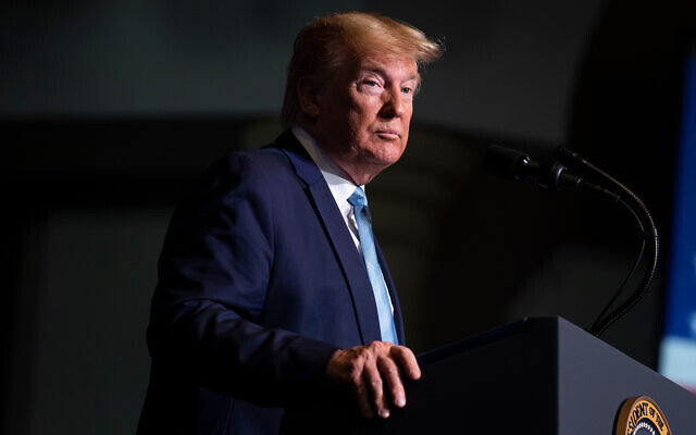 US President Donald Trump speaks during an "Evangelicals for Trump Coalition Launch" at King Jesus International Ministry in Miami, January 3, 2020. (AP Photo/ Evan Vucci) US President Donald Trump speaks during an "Evangelicals for Trump Coalition Launch" at King Jesus International Ministry in Miami, January 3, 2020. (AP Photo/ Evan Vucci)
