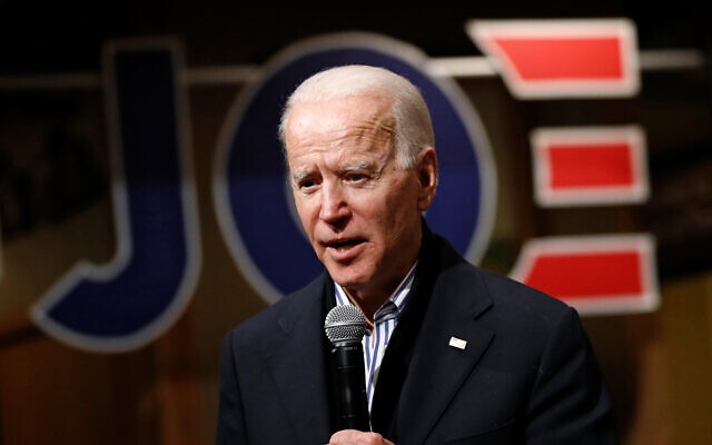 Democratic US presidential candidate, former vice president Joe Biden speaks during a campaign event in Independence, Iowa, January 3, 2020. (AP Photo/Patrick Semansky) Democratic US presidential candidate, former vice president Joe Biden speaks during a campaign event in Independence, Iowa, January 3, 2020. (AP Photo/Patrick Semansky)