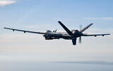 A US MQ-9 Reaper drone in an exercise over Texas, November 3, 2019. (Air National Guard/Technical Sgt. Daniel J. Martinez)