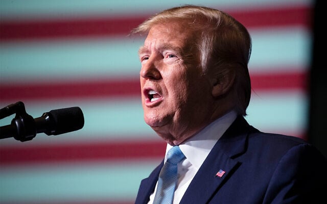 US President Donald Trump speaks during an 'Evangelicals for Trump Coalition Launch,' at King Jesus International Ministry, January 3, 2020, in Miami. (AP/Evan Vucci) US President Donald Trump speaks during an 'Evangelicals for Trump Coalition Launch,' at King Jesus International Ministry, January 3, 2020, in Miami. (AP/Evan Vucci)
