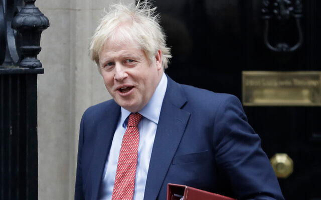Britain's Prime Minister Boris Johnson leaves 10 Downing Street to attend the weekly session of Prime Ministers Questions in Parliament in London, Jan. 22, 2020. (AP/Kirsty Wigglesworth) Britain's Prime Minister Boris Johnson leaves 10 Downing Street to attend the weekly session of Prime Ministers Questions in Parliament in London, Jan. 22, 2020. (AP/Kirsty Wigglesworth)