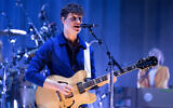 Ezra Koenig of the band Vampire Weekend performs in concert during the group's "Father of the Bride Tour" in Philadelphia, Pennsylvania, September 4, 2019 (Owen Sweeney/Invision/AP)