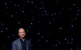 Jeff Bezos speaks at an event unveiling Blue Origin's Blue Moon lunar lander in Washington, May 9, 2019. (AP/Patrick Semansky)