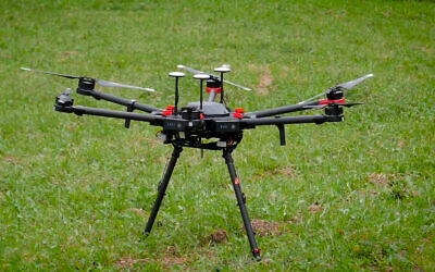 Illustrative: a DJI Matrice 600 drone, the type reportedly used by Hamas in an attack against and Israeli tank in May 2018. (YouTube screenshot)