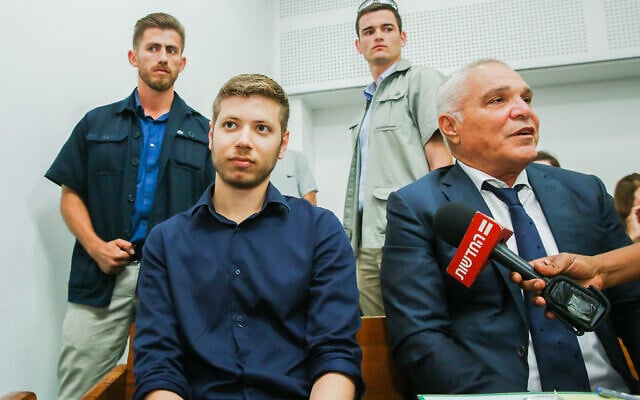 Yair Netanyahu at the Tel Aviv Magistrate's Court, June 5, 2018. (Flash90)