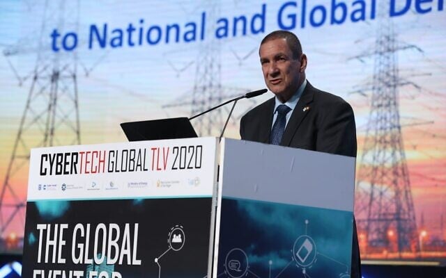 Israel Electric Corp's chairman Yiftah Ron-Tal, at the Cybertech 2020 conference on Jan. 29, (Courtesy) Israel Electric Corp's chairman Yiftah Ron-Tal, at the Cybertech 2020 conference on Jan. 29, (Courtesy)