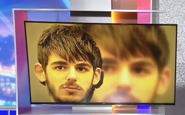 A photo of suspected American neo-Nazi John William Kirby Kelley, who faces an FBI indictment for calling in fake emergencies to prompt law enforcement responses, in coordination with a group sympathetic to neo-Nazi ideology that has targeted Jewish and African American institutions, as broadcast on Fox 5 DC on January 14, 2020. (Fox5DC screen capture) A photo of suspected American neo-Nazi John William Kirby Kelley, who faces an FBI indictment for calling in fake emergencies to prompt law enforcement responses, in coordination with a group sympathetic to neo-Nazi ideology that has targeted Jewish and African American institutions, as broadcast on Fox 5 DC on January 14, 2020. (Fox5DC screen capture)