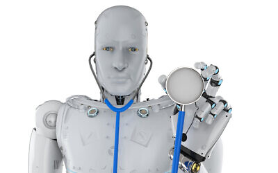 An illustrative image of a medical robot (PhonlamaiPhoto; iStock by Getty Images)