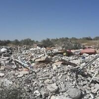 A dump in Kafr Manda in northern Israel, whose owner was fined nearly $240,000 by the Environmental Protection Ministry for illegal burning of waste, January 14, 2020. (Environmental Protection Ministry)