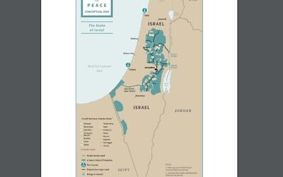 Vision for Peace Conceptual Map published by the Trump Administration on January 28, 2020.