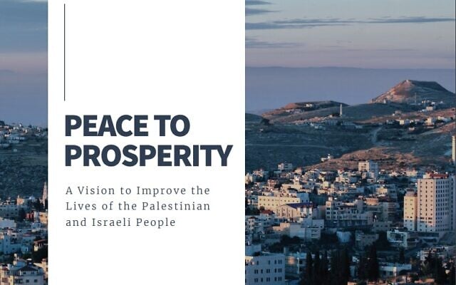 The cover of the White House's Peace to Prosperity plan The cover of the White House's Peace to Prosperity plan