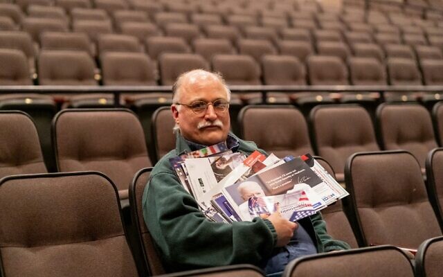 John Deeth, caucus organizer for the Johnson County democrats in Iowa City, Iowa, poses on January 2, 2020. (Kerem Yucel/AFP) John Deeth, caucus organizer for the Johnson County democrats in Iowa City, Iowa, poses on January 2, 2020. (Kerem Yucel/AFP)