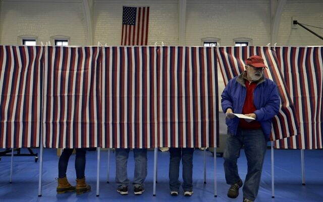 Voters cast their ballots at the Ward Five Community Center during the New Hampshire primary in Concord, New Hampshire on February 11, 2020. (Joseph Prezioso/AFP) Voters cast their ballots at the Ward Five Community Center during the New Hampshire primary in Concord, New Hampshire on February 11, 2020. (Joseph Prezioso/AFP)