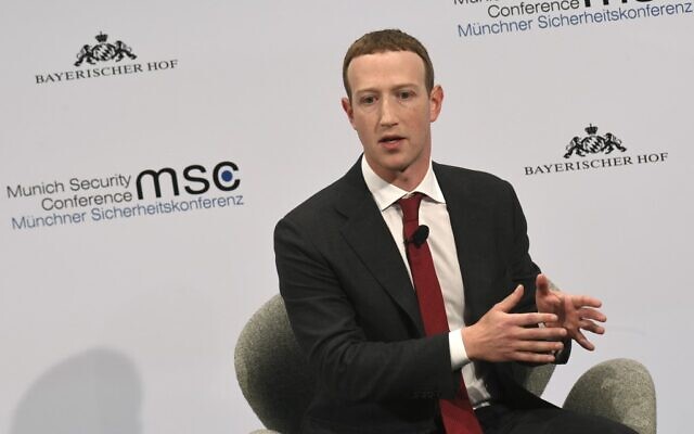 The founder and CEO of Facebook Mark Zuckerberg speaks during the 56th Munich Security Conference (MSC) in Munich, southern Germany, on February 15, 2020 (Christof STACHE / AFP) The founder and CEO of Facebook Mark Zuckerberg speaks during the 56th Munich Security Conference (MSC) in Munich, southern Germany, on February 15, 2020 (Christof STACHE / AFP)